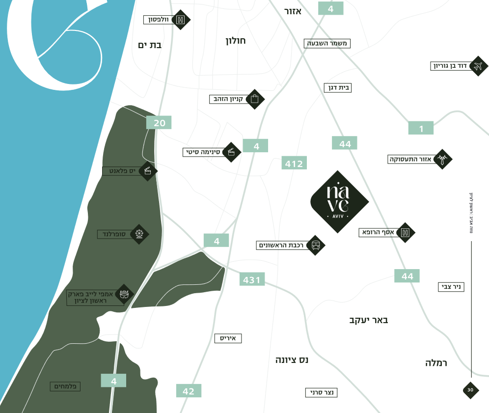 מפת איזור הפרויקט
